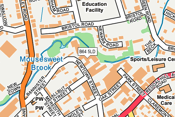 B64 5LD map - OS OpenMap – Local (Ordnance Survey)