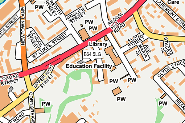 B64 5LG map - OS OpenMap – Local (Ordnance Survey)