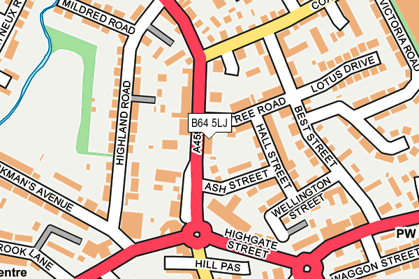 B64 5LJ map - OS OpenMap – Local (Ordnance Survey)