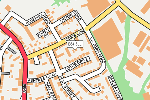 B64 5LL map - OS OpenMap – Local (Ordnance Survey)