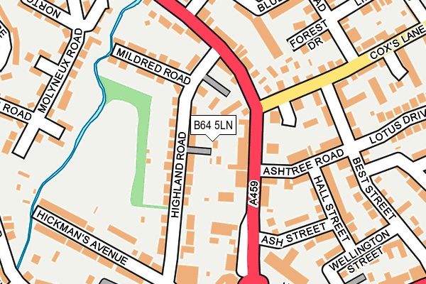 B64 5LN map - OS OpenMap – Local (Ordnance Survey)