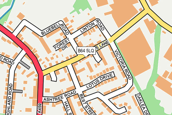 B64 5LQ map - OS OpenMap – Local (Ordnance Survey)