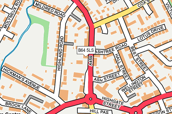 B64 5LS map - OS OpenMap – Local (Ordnance Survey)