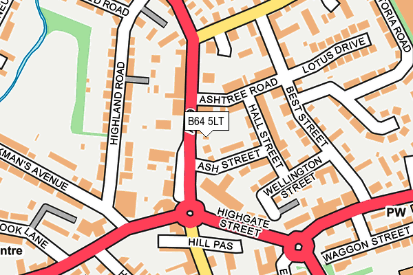 B64 5LT map - OS OpenMap – Local (Ordnance Survey)