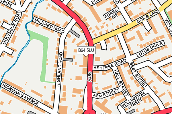 B64 5LU map - OS OpenMap – Local (Ordnance Survey)