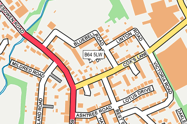 B64 5LW map - OS OpenMap – Local (Ordnance Survey)