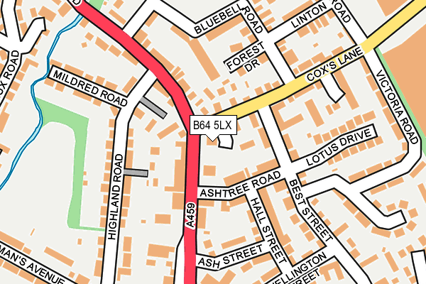 B64 5LX map - OS OpenMap – Local (Ordnance Survey)