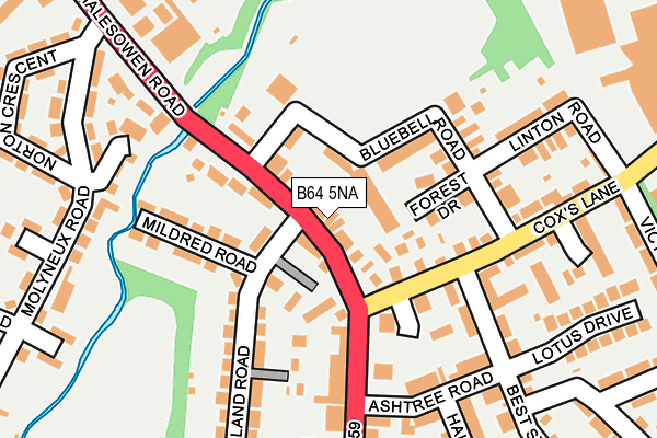 B64 5NA map - OS OpenMap – Local (Ordnance Survey)