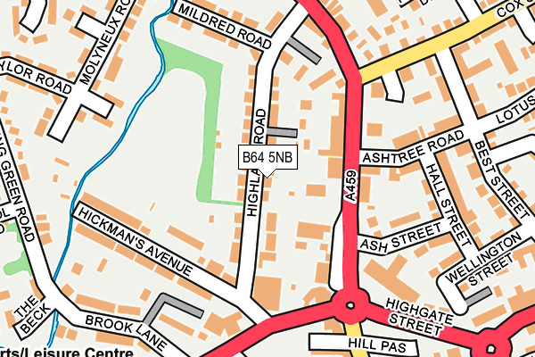 B64 5NB map - OS OpenMap – Local (Ordnance Survey)