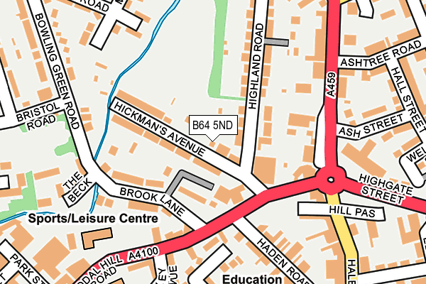 B64 5ND map - OS OpenMap – Local (Ordnance Survey)