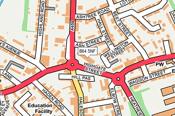 B64 5NF map - OS OpenMap – Local (Ordnance Survey)