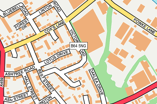 B64 5NG map - OS OpenMap – Local (Ordnance Survey)