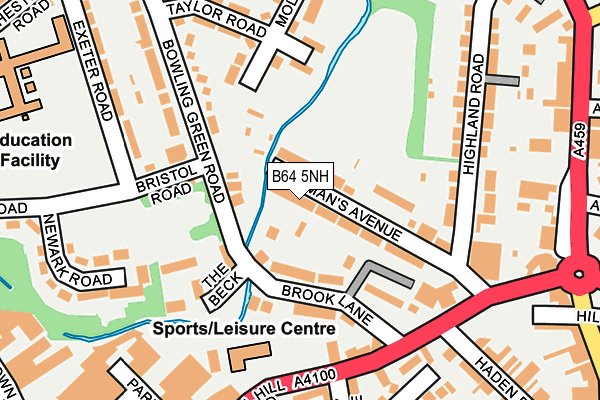 B64 5NH map - OS OpenMap – Local (Ordnance Survey)