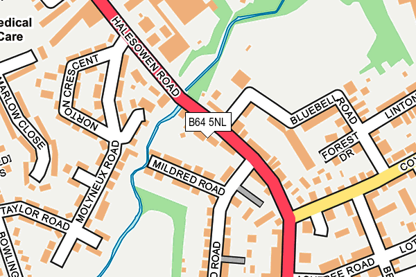 B64 5NL map - OS OpenMap – Local (Ordnance Survey)