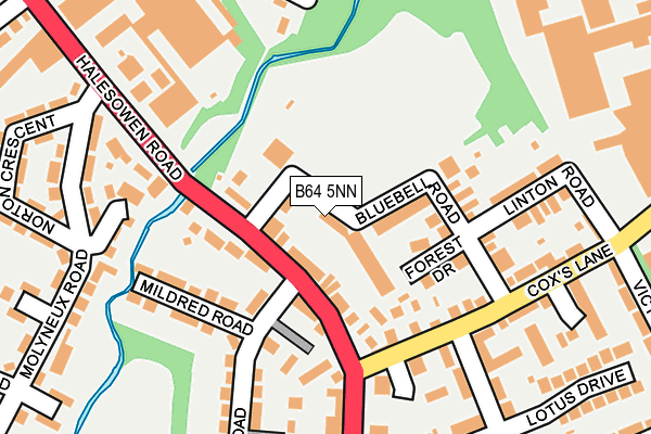 B64 5NN map - OS OpenMap – Local (Ordnance Survey)