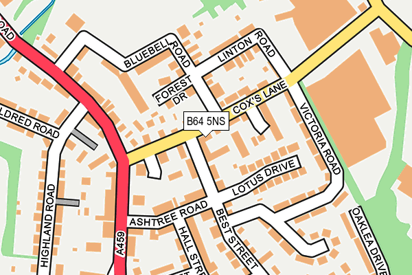 B64 5NS map - OS OpenMap – Local (Ordnance Survey)