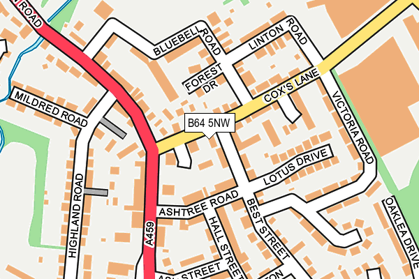 B64 5NW map - OS OpenMap – Local (Ordnance Survey)