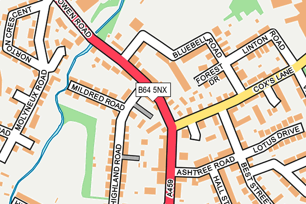 B64 5NX map - OS OpenMap – Local (Ordnance Survey)
