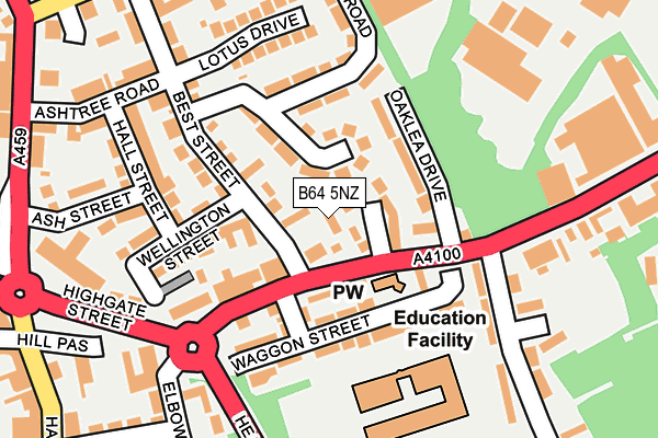 B64 5NZ map - OS OpenMap – Local (Ordnance Survey)