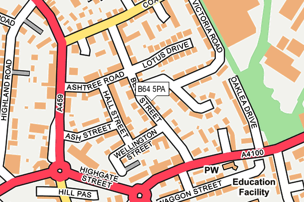 B64 5PA map - OS OpenMap – Local (Ordnance Survey)