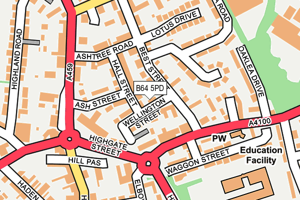 B64 5PD map - OS OpenMap – Local (Ordnance Survey)