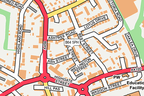 B64 5PH map - OS OpenMap – Local (Ordnance Survey)