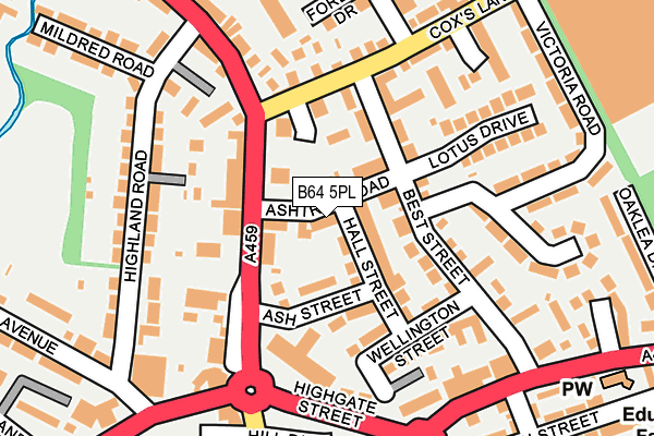 B64 5PL map - OS OpenMap – Local (Ordnance Survey)