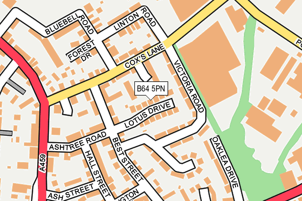 B64 5PN map - OS OpenMap – Local (Ordnance Survey)