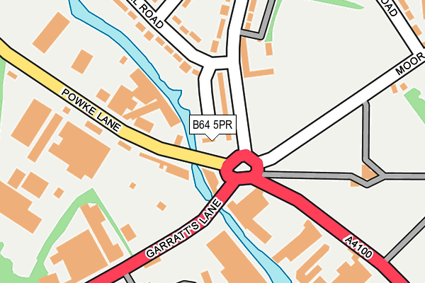 B64 5PR map - OS OpenMap – Local (Ordnance Survey)