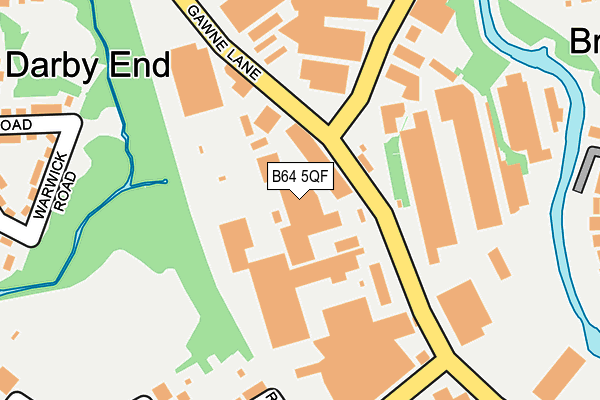B64 5QF map - OS OpenMap – Local (Ordnance Survey)