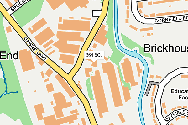 B64 5QJ map - OS OpenMap – Local (Ordnance Survey)