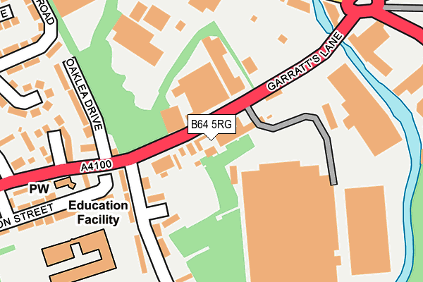 B64 5RG map - OS OpenMap – Local (Ordnance Survey)