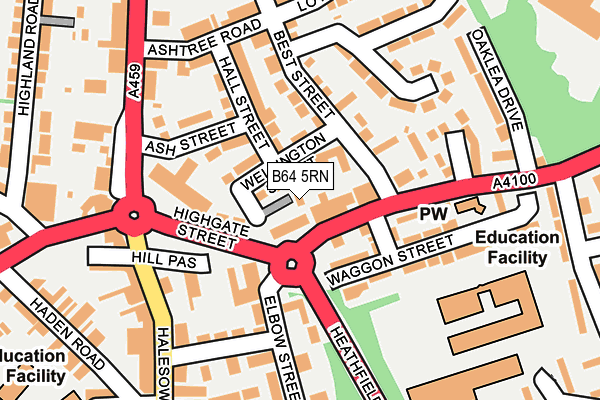 B64 5RN map - OS OpenMap – Local (Ordnance Survey)