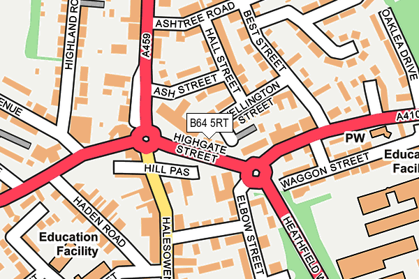 B64 5RT map - OS OpenMap – Local (Ordnance Survey)