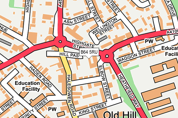 B64 5RU map - OS OpenMap – Local (Ordnance Survey)