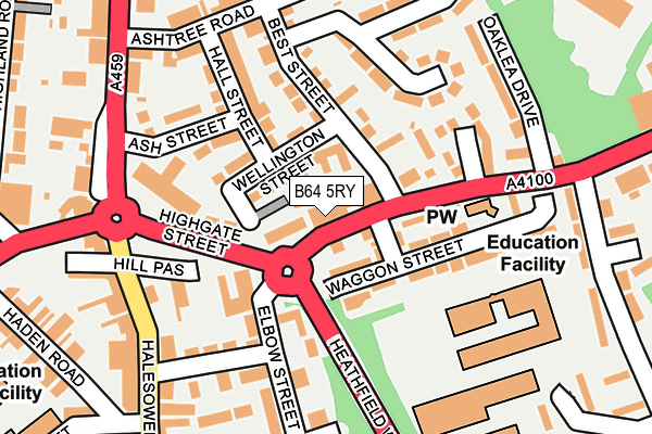 B64 5RY map - OS OpenMap – Local (Ordnance Survey)