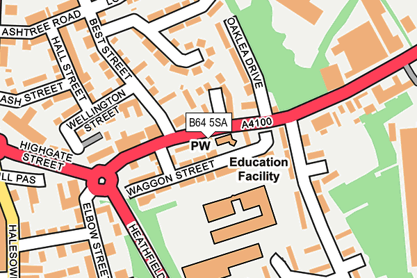 B64 5SA map - OS OpenMap – Local (Ordnance Survey)