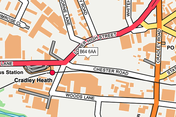 B64 6AA map - OS OpenMap – Local (Ordnance Survey)