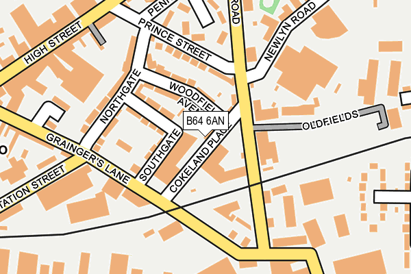 B64 6AN map - OS OpenMap – Local (Ordnance Survey)