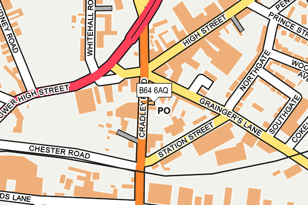 B64 6AQ map - OS OpenMap – Local (Ordnance Survey)