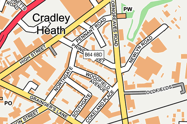 B64 6BD map - OS OpenMap – Local (Ordnance Survey)