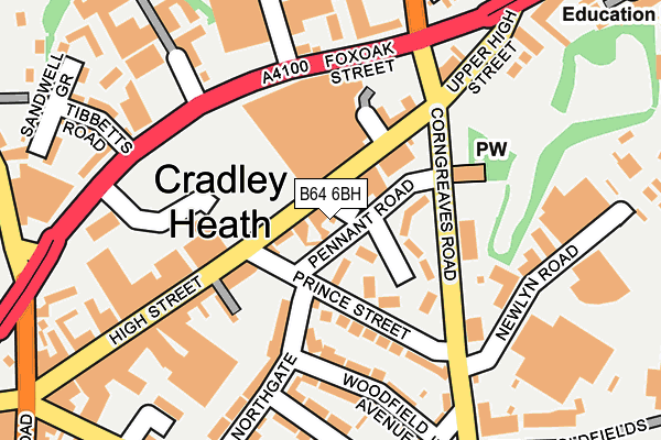 B64 6BH map - OS OpenMap – Local (Ordnance Survey)