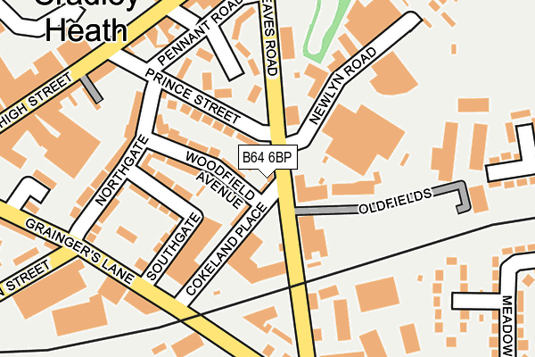 B64 6BP map - OS OpenMap – Local (Ordnance Survey)