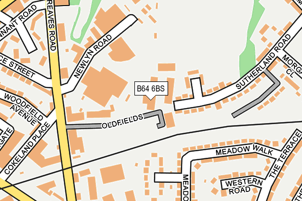 B64 6BS map - OS OpenMap – Local (Ordnance Survey)