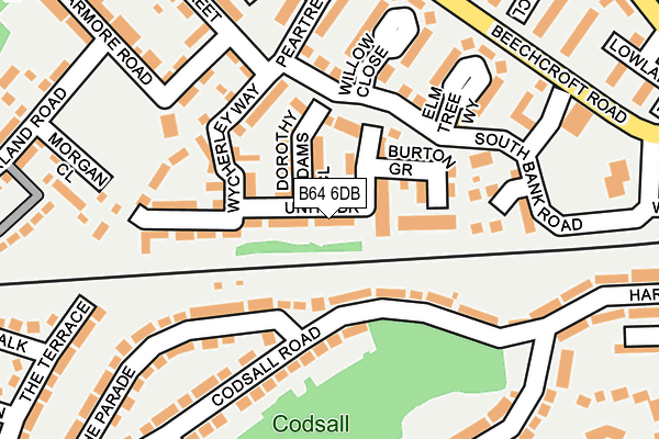 B64 6DB map - OS OpenMap – Local (Ordnance Survey)