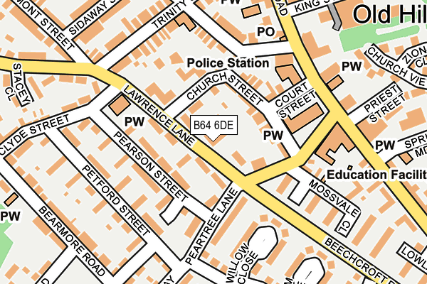 B64 6DE map - OS OpenMap – Local (Ordnance Survey)