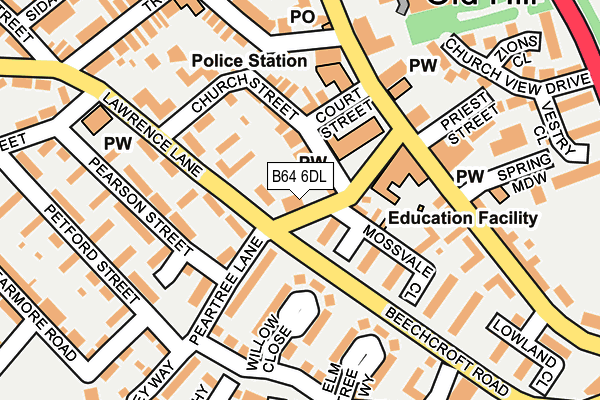 B64 6DL map - OS OpenMap – Local (Ordnance Survey)