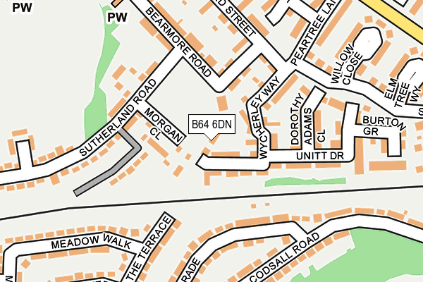 B64 6DN map - OS OpenMap – Local (Ordnance Survey)