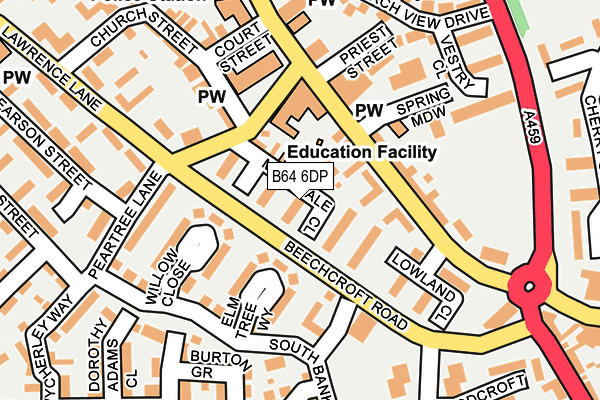 B64 6DP map - OS OpenMap – Local (Ordnance Survey)