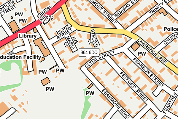 B64 6DQ map - OS OpenMap – Local (Ordnance Survey)